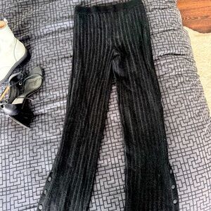 NAADAM Black wool and cashmere knit pants XS